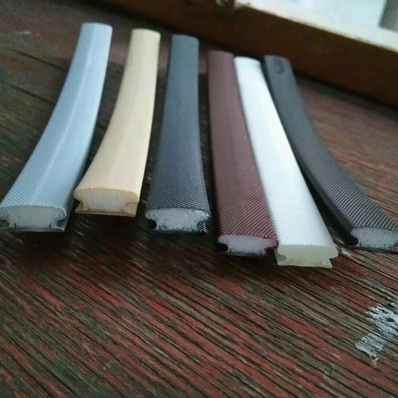 厂家直销 pu穿条 包覆式密封条 衣柜移门防撞条毛条皮条卡条