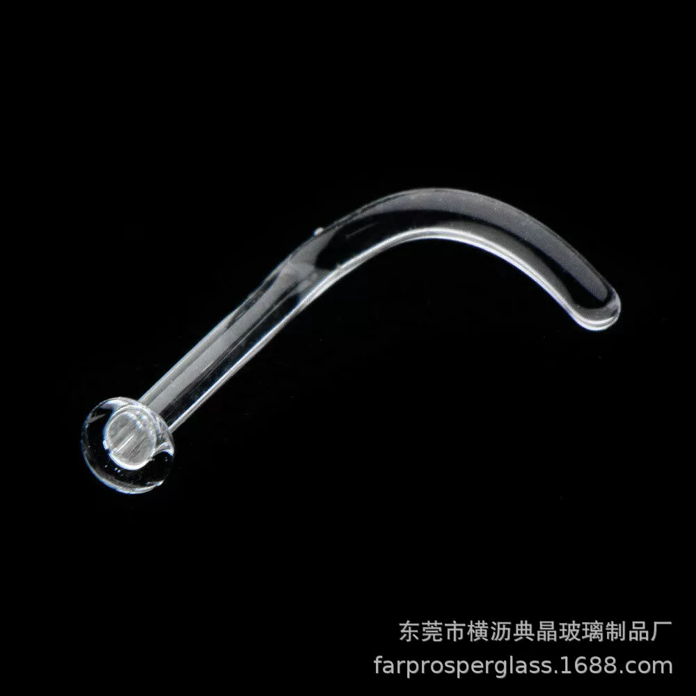 Фиксатор носа Стекло Pyrex Нос ногтей Кольцо в носу пирсинг Стекло L-образный