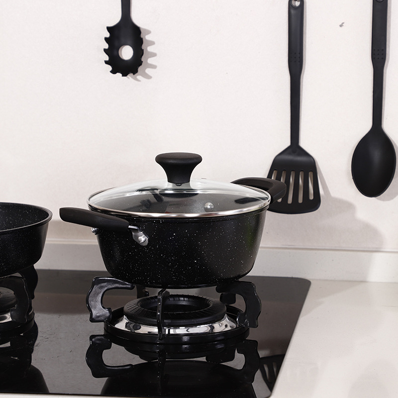 Wok Sopa olla sartén traje de cocina estufa de gas antipalo olla hogar olla conjunto de tres piezas al por mayor