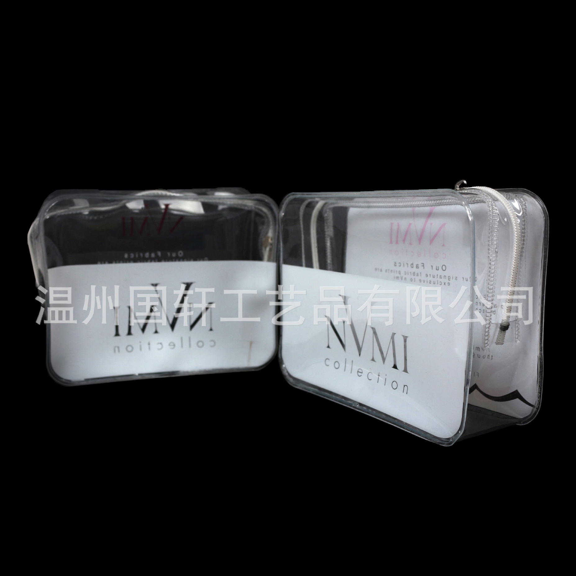 透明PVC化妆袋pvc cosmetic bag 便携防尘pvc拉链立体化妆包