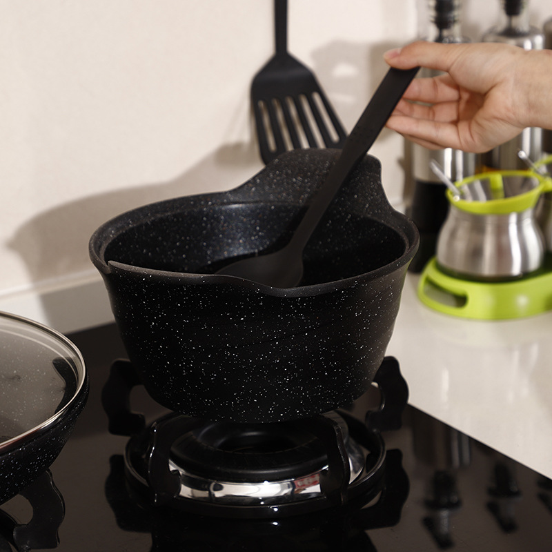 Venta al por mayor de fábrica maifan traje de olla de piedra antiadherente wok sartén combinación de olla de regalo