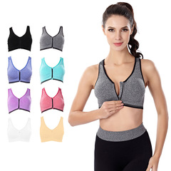 New factory wholesale zipper comfortable fitness vest, moisture-wicking and breathable yoga running sports bra and underwear