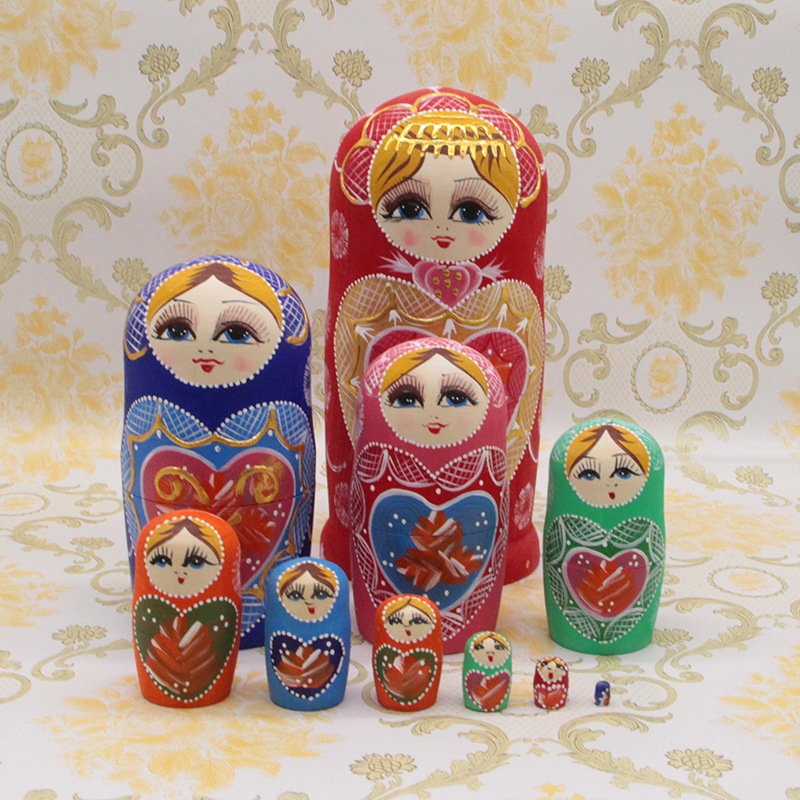 Muñeca Matrioshka Rusa de Madera de 5 a 10 Capas de Madera de Tilo para Regalo y Decoración image 3