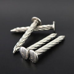 不鏽鋼螺紋釘隱形網水泥釘鋼釘防盜扭紋鐵皮螺旋釘麻花釘大頭固釘