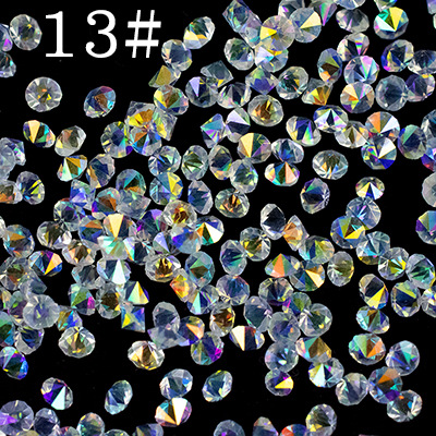 Tiktok red micro diamante clavo flash pequeño diamante roto cristal arena circón mezclado Super Flash Nueva York tormenta uñas joyería