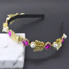 Retro crystal from pearl, hair accessory, headband with butterfly, 2019, Korean style