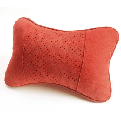 Neck Pillow, Car Headrest, Suede: Headrest - volcano-red-neck-pillow