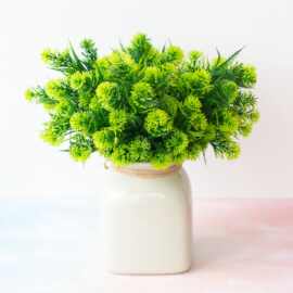 植物墙配材仿真植物 5叉水草毛毛松 花蕨类植