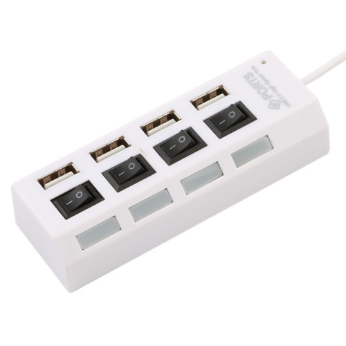 Cross-border USB hub extender 7-port hub black and white with switch light hub 4-port dock