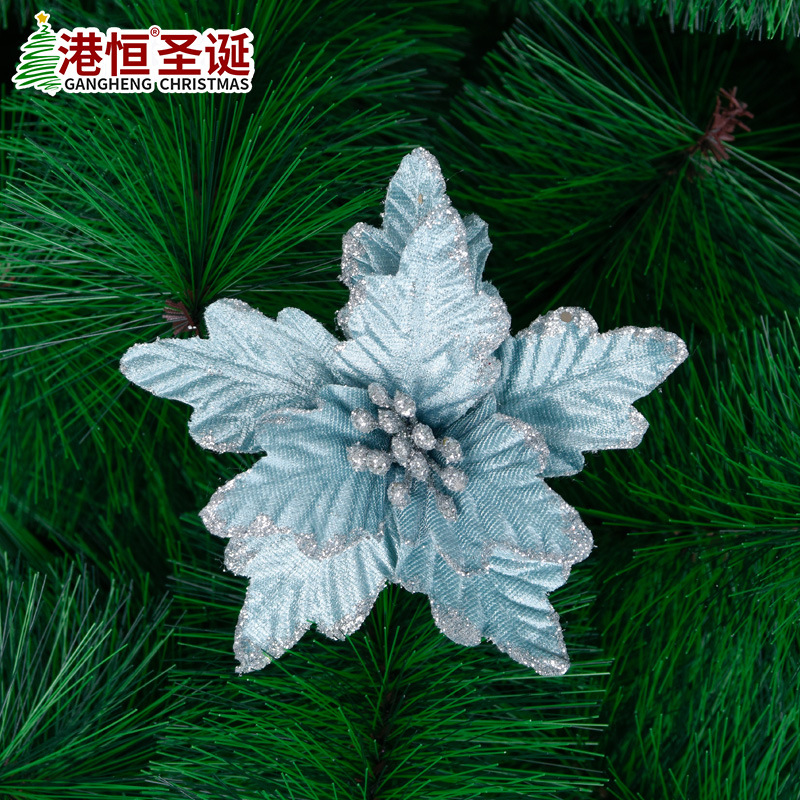 Cross-border popular tela de Navidad arreglo de flores artificiales accesorios de decoración del árbol de Navidad decoración de escritorio de Navidad flor artificial