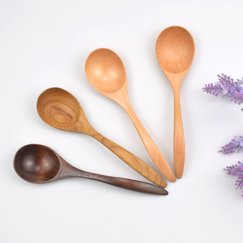 Wooden tableware, gun grip, spoon for home use, new collection