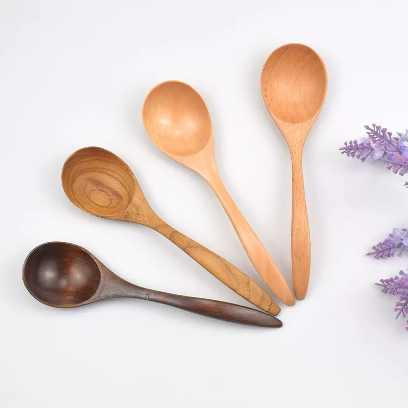 Wooden tableware, gun grip, spoon for home use, new collection