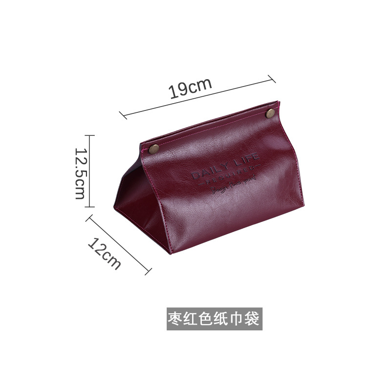 Porta Pañuelos de Cuero para Sala de Estar o Comedor