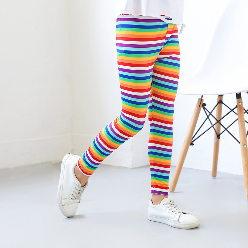 AliExpress EabyWish polainas de primavera y otoño los niños delgados pantalones elásticos bebé impreso flacos