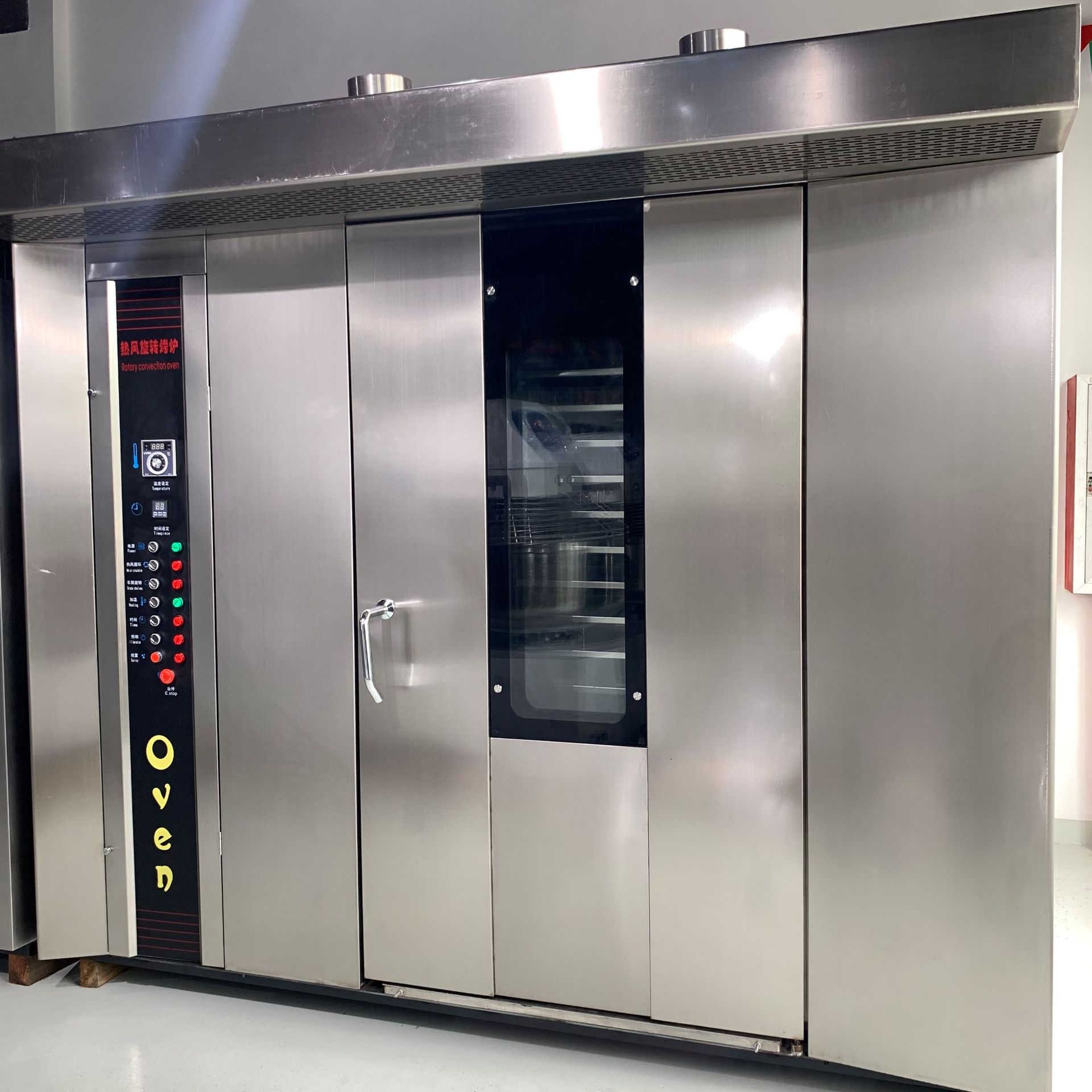 食品厂推车式热风旋转烤炉 64盘大型鸡翅鸡腿烤炉 大型商用烤鸭炉