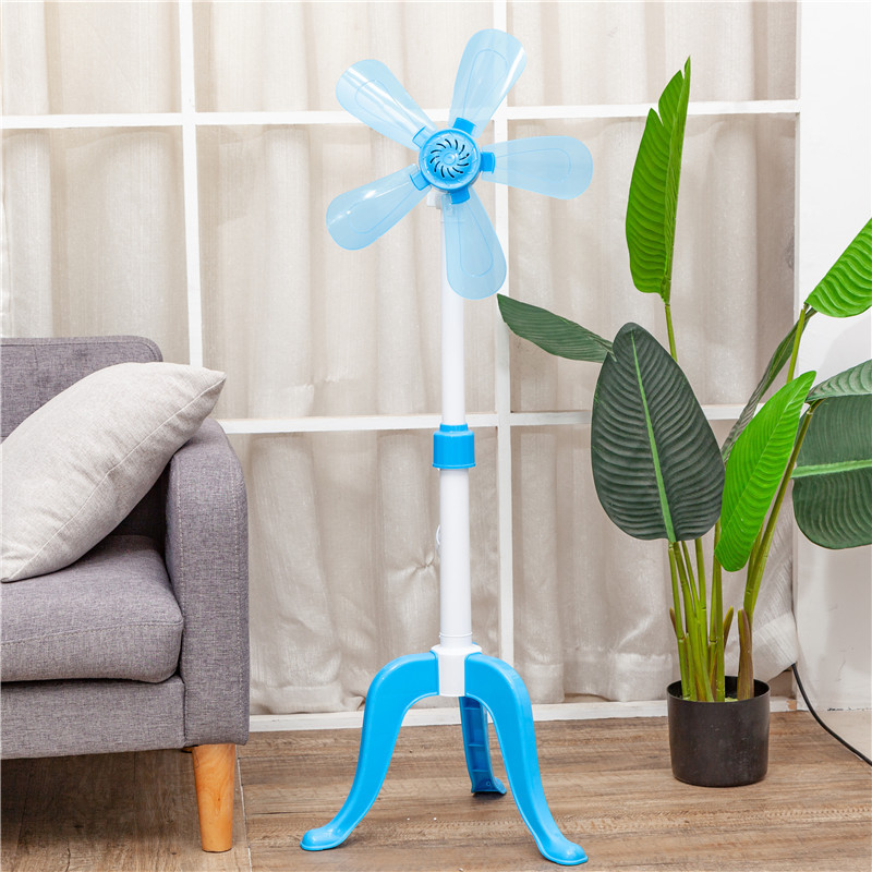 Floor-standing retractable electric fan small vertical tripod floor fan household five-leaf generation