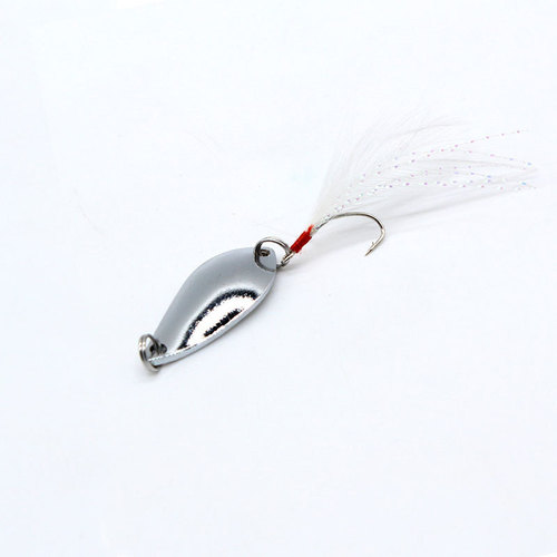 Single hook with hairy horse mouth lure spoon type sequin 2.5/3.5/5g bionic bait artificial bait tied with hairy fish bait