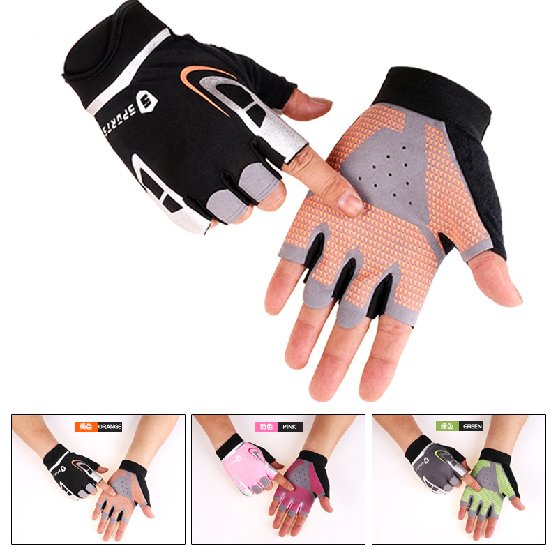 Ciclismo medio dedo guantes nuevos hombres y mujeres al aire libre ciclismo deportes bicicleta montañismo ejercicio dedo faltante guantes de fitness