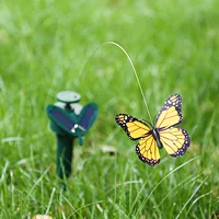 Three dimensional realistic painted creative flowerpot solar-powered, wholesale