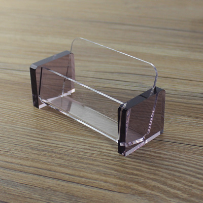 JARO caja de tarjeta de visita de alta gama caja de tarjeta de tres capas de doble capa caja de almacenamiento de papelería de oficina de regalo de escritorio de acrílico
