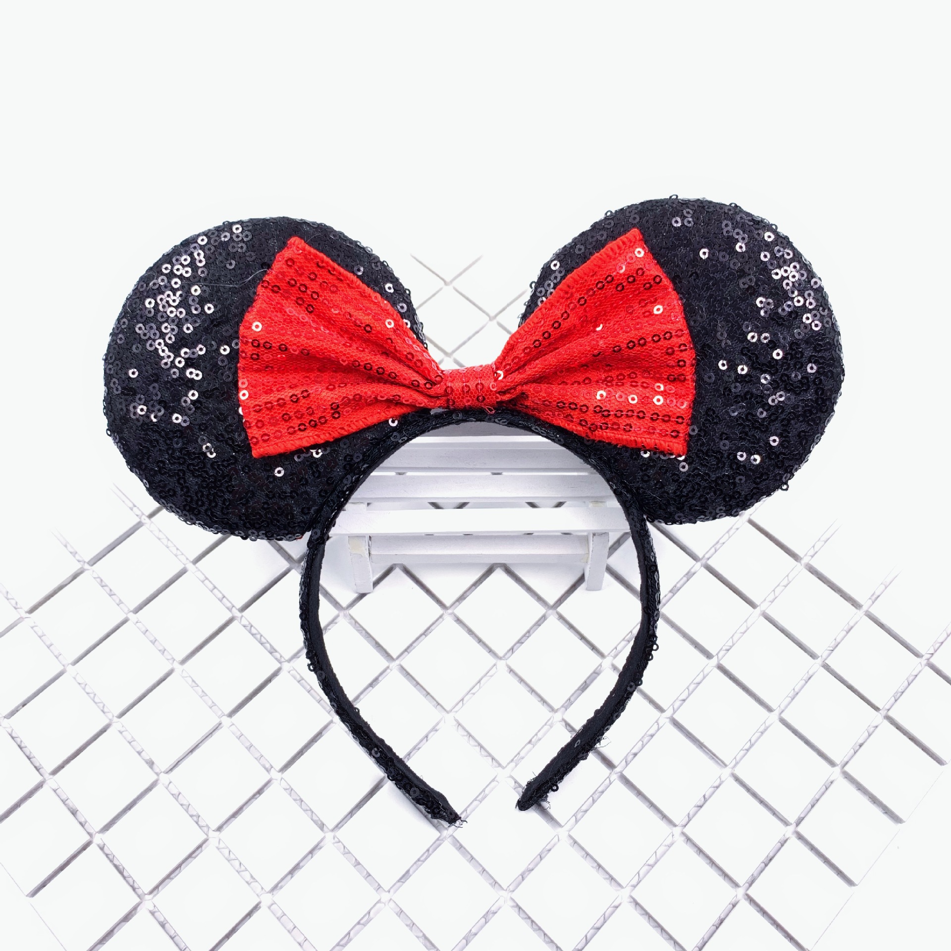 Full sequins black+red