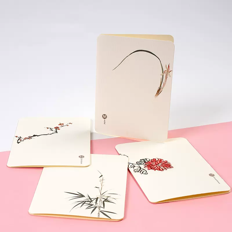 中国风创意简约古典贺卡礼品卡祝福留言折叠卡片节日元旦新年贺卡