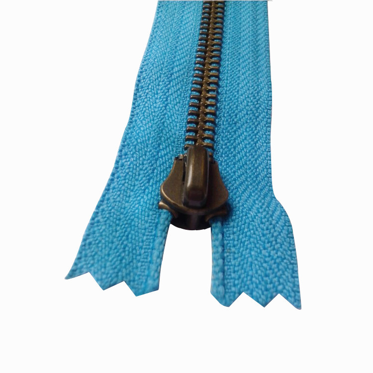 吉田YKK金属拉链可订5号青古铜闭尾服装口袋箱包用自锁拉链