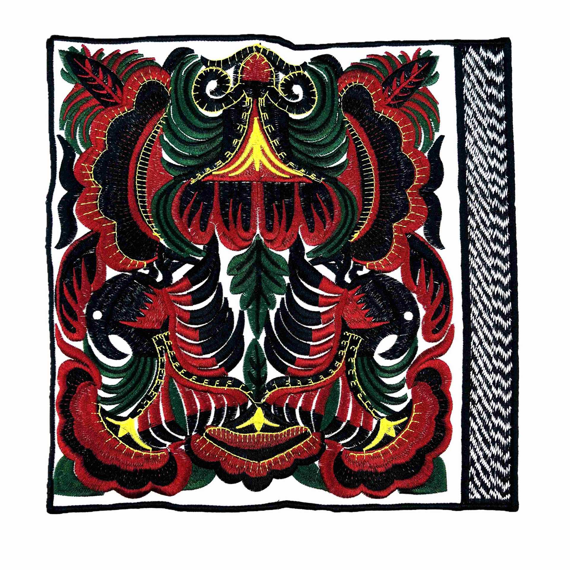 民族风方形绣片美蝉服装箱包辅料补丁布贴民族风刺绣布贴绣片批发