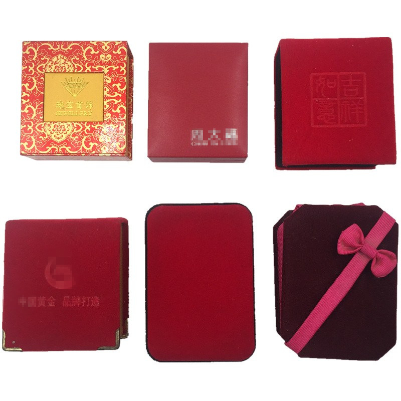 厂家批发 开窗吊坠饰品包装盒绒布盒首饰盒 礼品珠宝手提袋