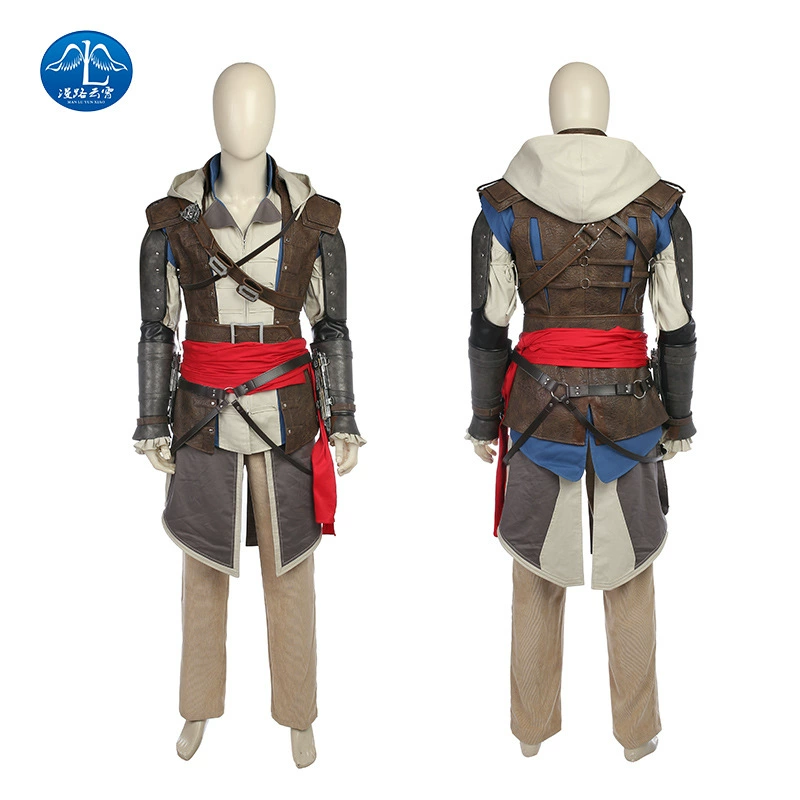 Хэллоуин костюм Assassin's Creed IV «Черный флаг» — костюм Эдварда Кенвея, косплей, прямая продажа с фабрики
