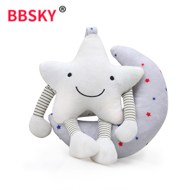Estrella de cinco puntas tire de la campana de la música de los niños del coche colgando de la cama luminosa música tire de la campana de fábrica en stock al por mayor