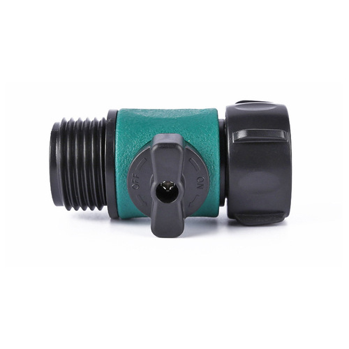 Rubber-coated single-way valve garden sprinkler connector, car wash gun accessories, water pipe valve control straight-through connector