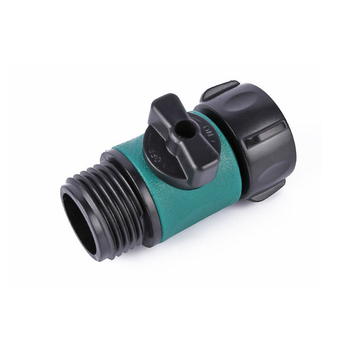 Rubber-coated single-way valve garden sprinkler connector, car wash gun accessories, water pipe valve control straight-through connector