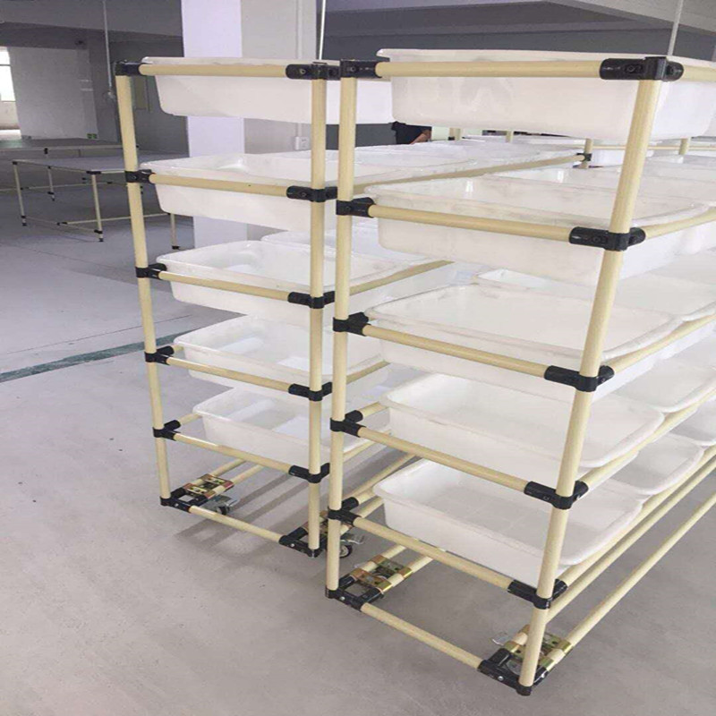 淘宝天猫电商仓库线棒分拣架，精益管拣货车 拣货架 厂家供货