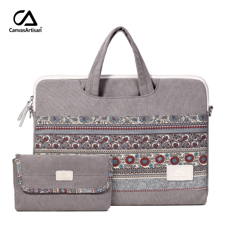 Canvasartisan Laptop Bag Storage Bag Combination Set Ethnic Canvas Liner Bag