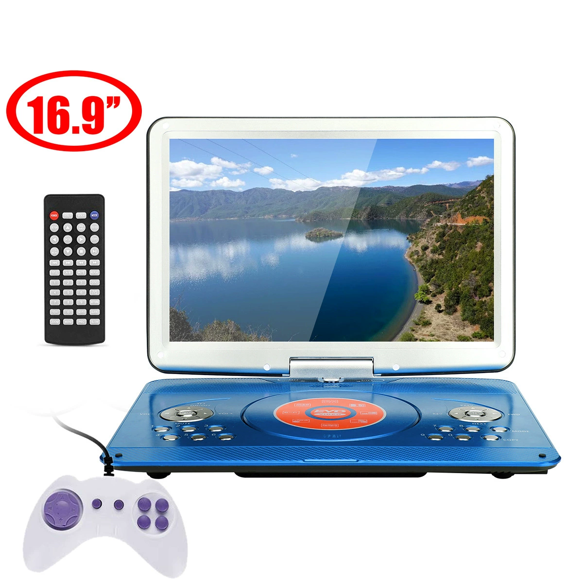 Портативный DVD-плейер 888-J-71, 14,1-дюймовый HD 1280×800 LCD, многоформатный & ТВ/HDMI