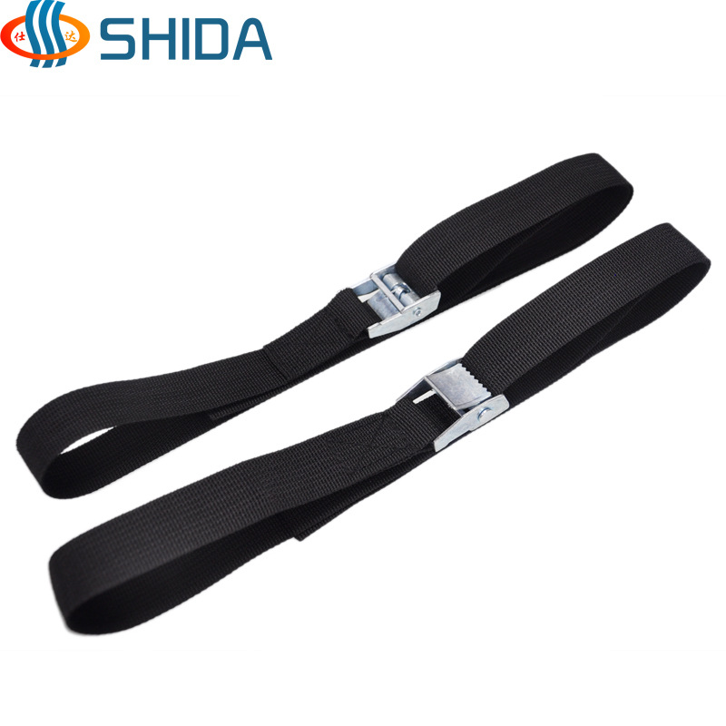 En stock al por mayor 2cm negro aleación de zinc hebilla cargo vinculante cinturón logística tarjeta tensor