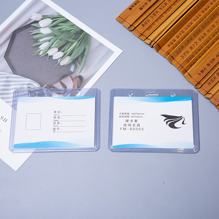 Card holder PVC, transparent rubber sleeve, strap for elementary school students