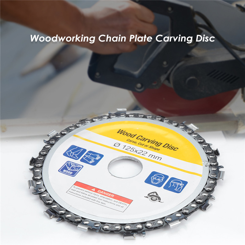 4 5寸角磨机用链条盘木材开槽锯片 木工链条盘切割片切削角磨链盘