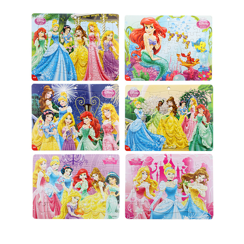 Disney Princess/Ice Princess Children's Box 40 Piece Puzzle Baby Early Education and Intelligence Puzzle Game