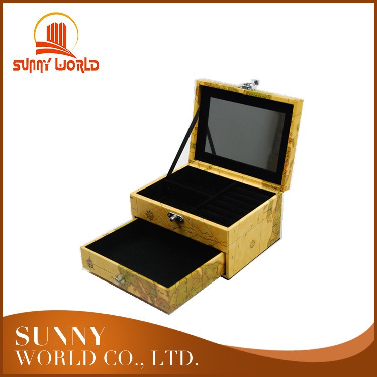 周大福高端首饰盒礼盒珠宝戒指高级感pu皮革抽屉收纳礼品包装盒子