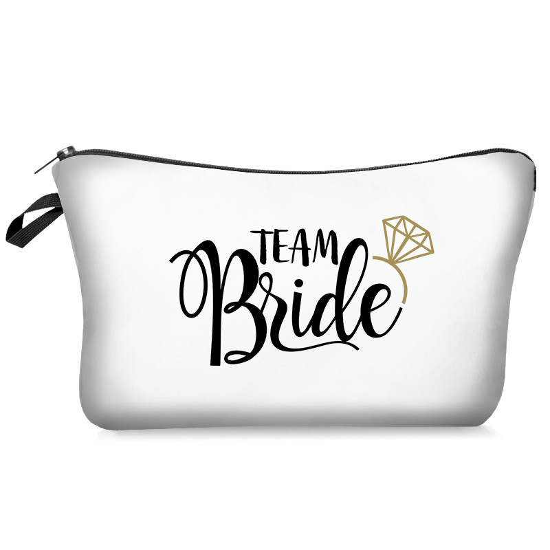 Collection of digital printing bridal bride makeup bag storage bag cross border pop