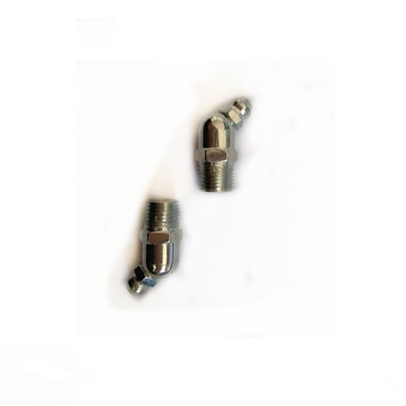 Fabricante en stock suministro británico hilo 1/8-28 , 45 grados lubricante pistola de grasa accesorios boquilla