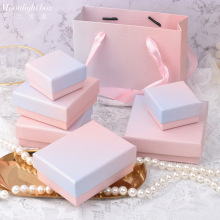 粉蓝渐变色首饰包装盒 项链手链礼盒 手饰盒戒指盒礼品耳钉盒