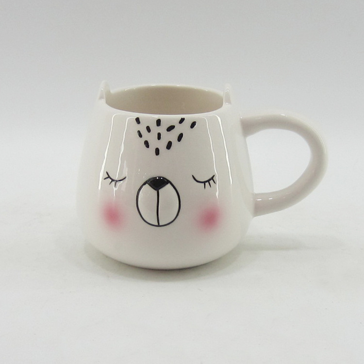 Tazas de cerámica de animales pintadas a mano tazas de oso rosa tazas de Amazon tazas de oso tazas de cerámica