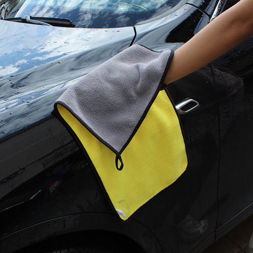 Car wash towel high density coral velvet towel car 30*60/30*30 home car dual-use double-sided OPP bag