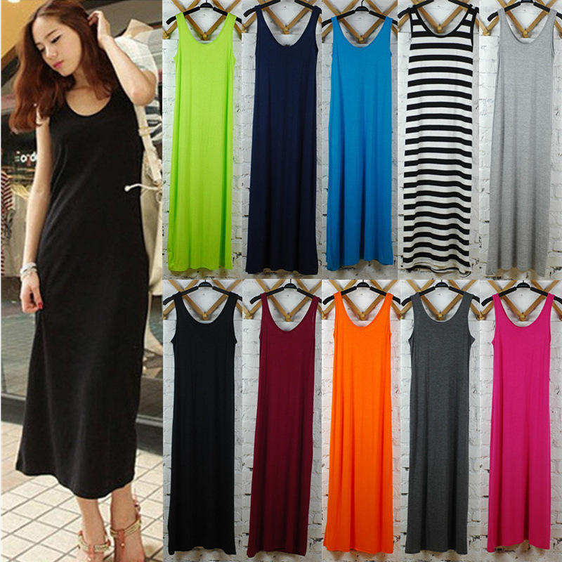 2019 European and American Summer Dress Women's Dress Modal Super Long Autumn Camisole plus size Beach Dress Trendy 2019 European and American Summer Dress Women's Dress Modal Super Long Autumn Camisole plus size Beach Dress Trendy