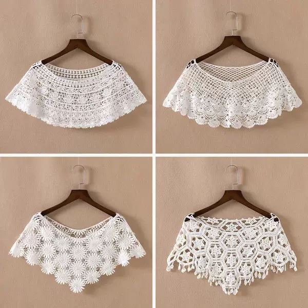 2026 New Style Hollow-Out Shawl for Women, Small Cape Pullover, Summer Sun Protection Crochet Vest, Versatile Short Cover-Up