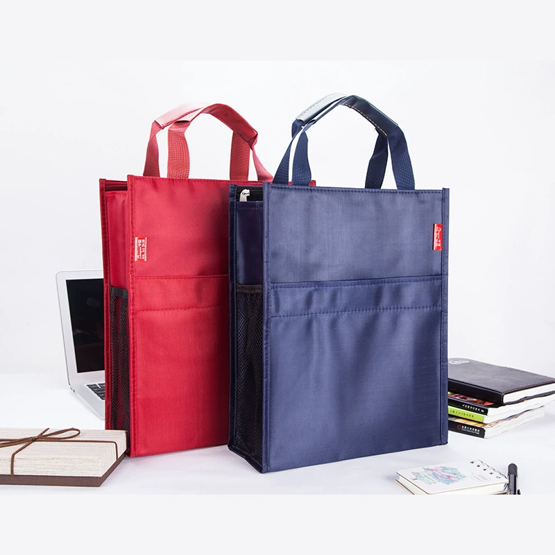 Оптовая продажа от производителя: утолщенная сумка для репетиторских занятий, вместительная сумка для документов, водонепроницаемая сумка-тоут, портфель из ткани Оксфорд.
