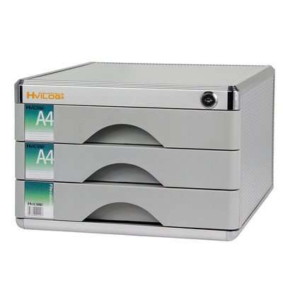 德辉隆3层-8层文件柜铝合金边框桌面抽屉文件柜商务馈赠档案保管|ru